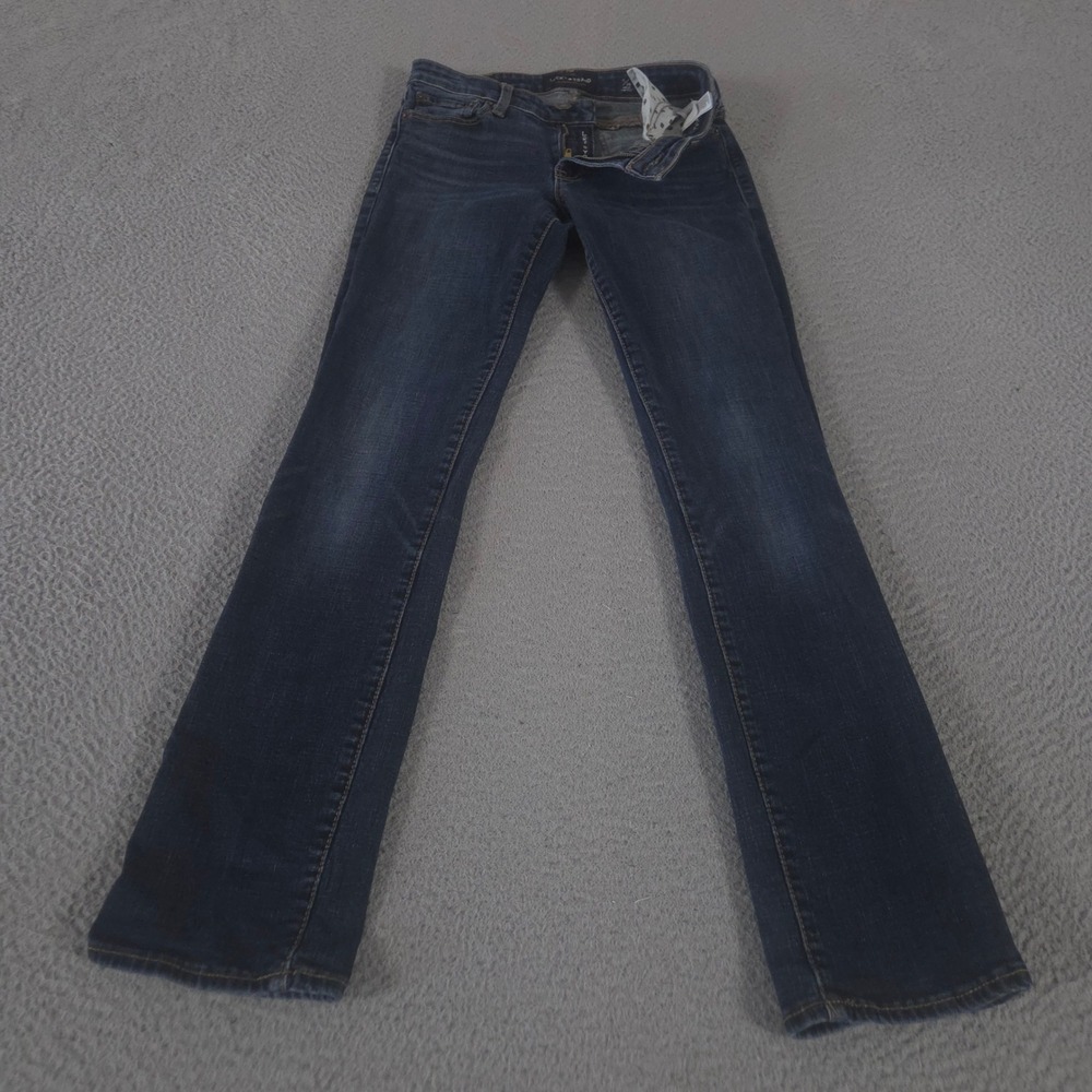 Lucky Brand Jeans Womens 0/25 Blue Sweet Straight Ankle Dark Wash Denim Stretch